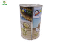 Custom Printing Round Tin Can Packaging Material Tinplate Can for Coconut Oil