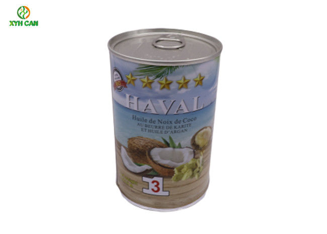 Custom Printing Round Tin Can Packaging Material Tinplate Can for Coconut Oil